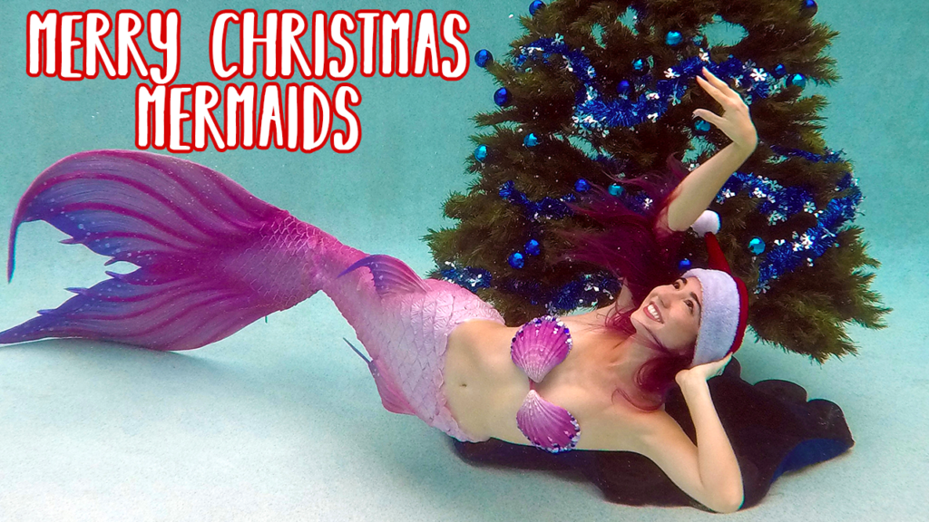 Mermaids decorate an underwater Christmas tree in A Very MER-ry Christmas