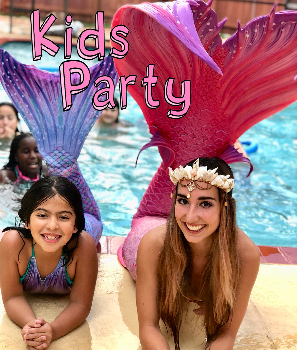 kids mermaid party performer