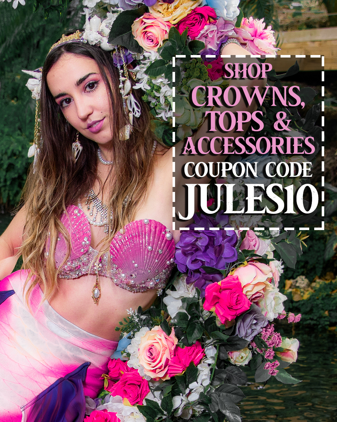 Save on Mermaid tops, crowns and accessories with StarStuff Boutique Coupon: JULES10