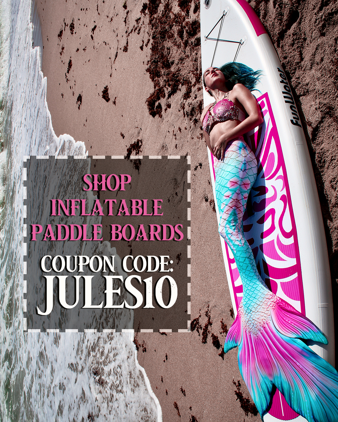 FunWater Paddle Boards coupon code for $30 discount: JULES10