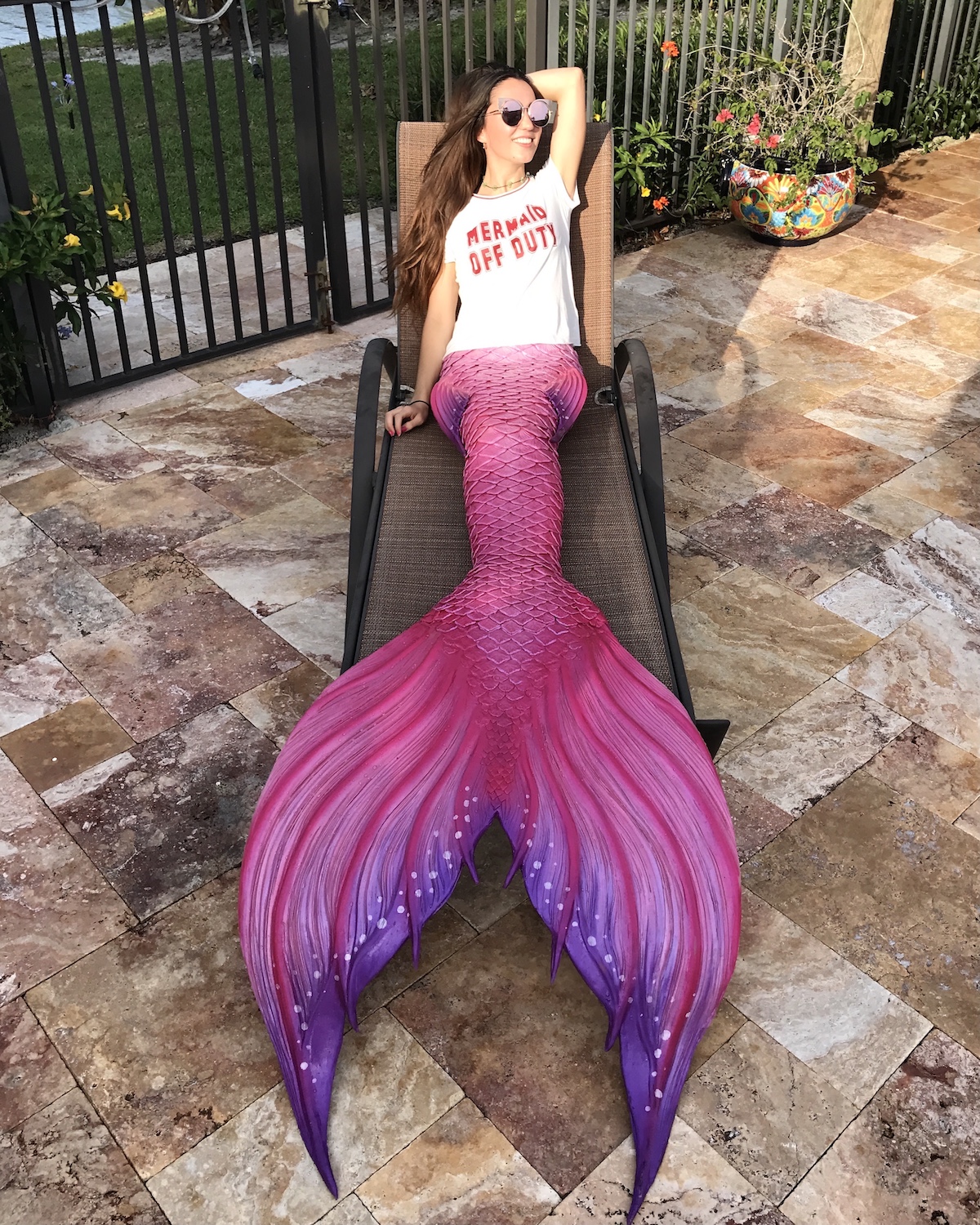 sitting mermaid off duty