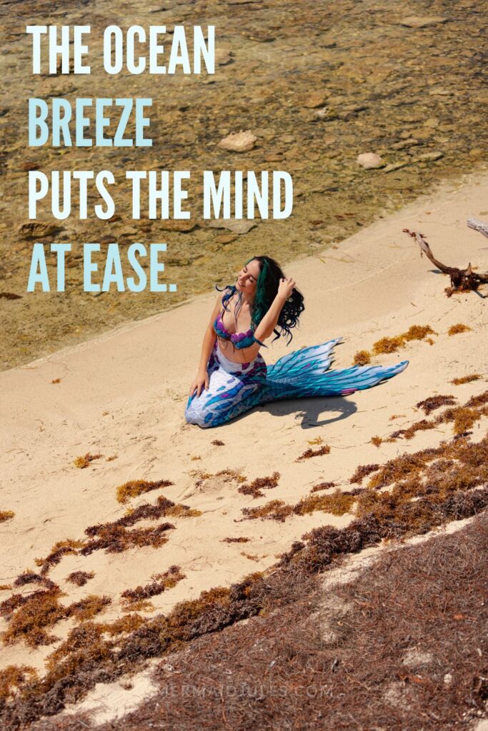 Ocean captions for instagram - "The Ocean breeze puts the mind at ease"