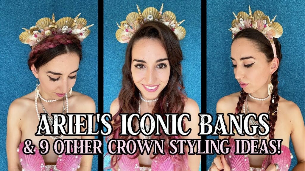 I’ll be showing you how to create gravity-defying Ariel bangs and sharing 9 other ways that I like to wear my headband-style mermaid crowns!