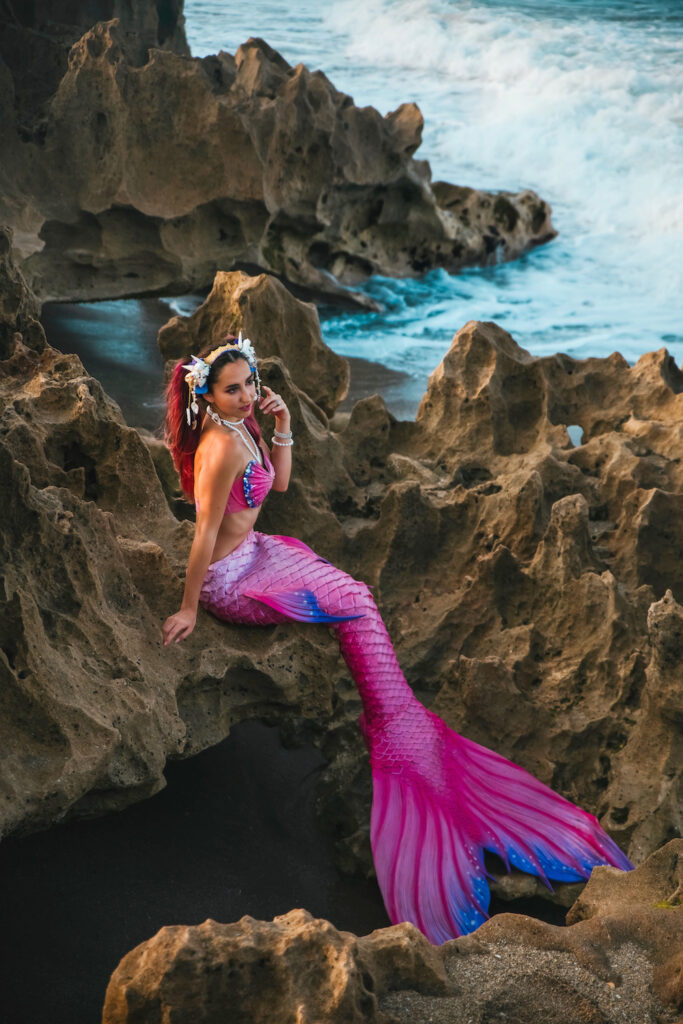 Purple Mermaid and Fresh Water Beads
