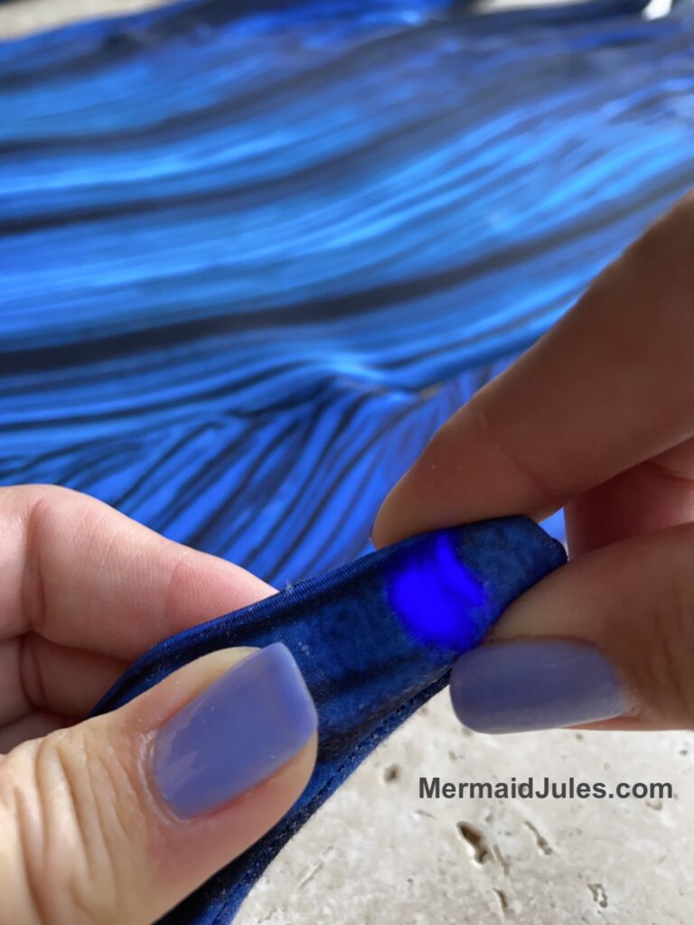 Twist your LED light ON once it is inside the mermaid tail.