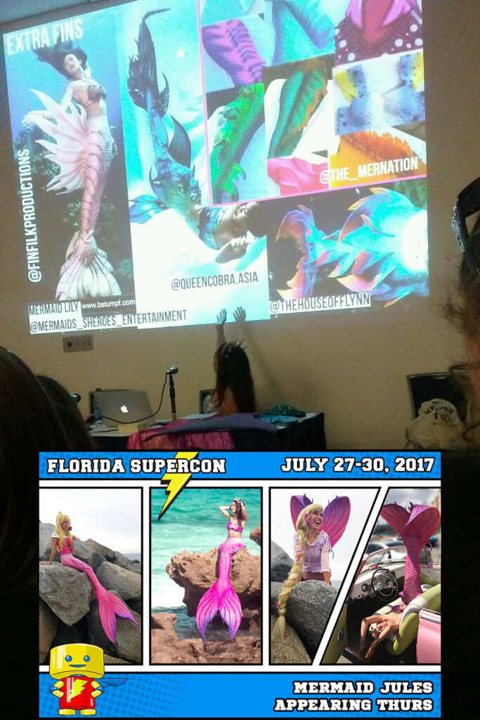 Mermaid Jules "How to be a Mermaid" speaking engagement at Florida Supercon