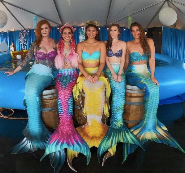 The Florida Mermaid Pod at the Boynton Beach Haunted Pirate Fest & Mermaid Splash
