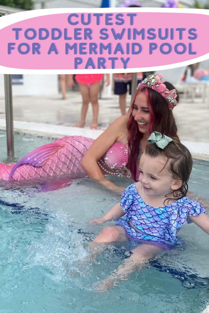Mermaid Scale bathing suit for a toddler pool party!