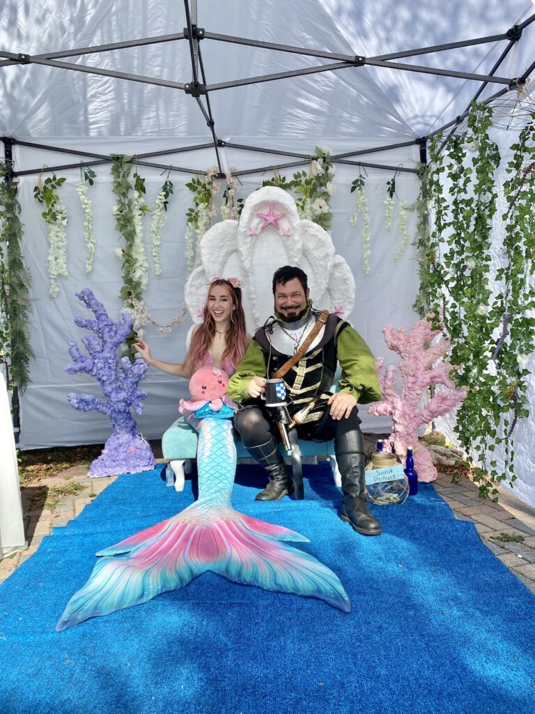 Mermaid Jules & the Conquistador at the 2022 Treasure Coast Pirate Festival