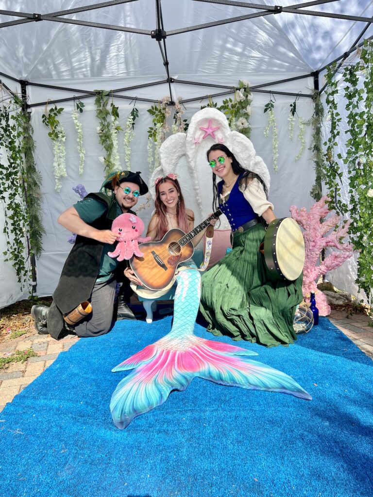 The mermaid and the bards at the 2022 Treasure Coast Pirate Festival