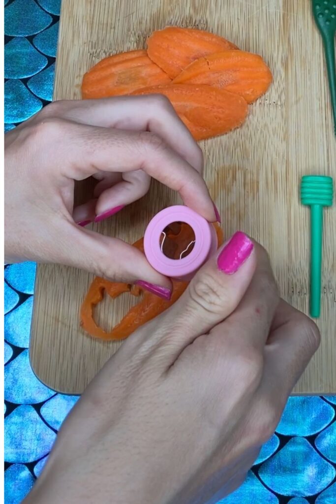 Cut shapes using ocean themed cookie cutters.