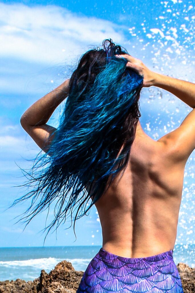 dark blue mermaid hair dye