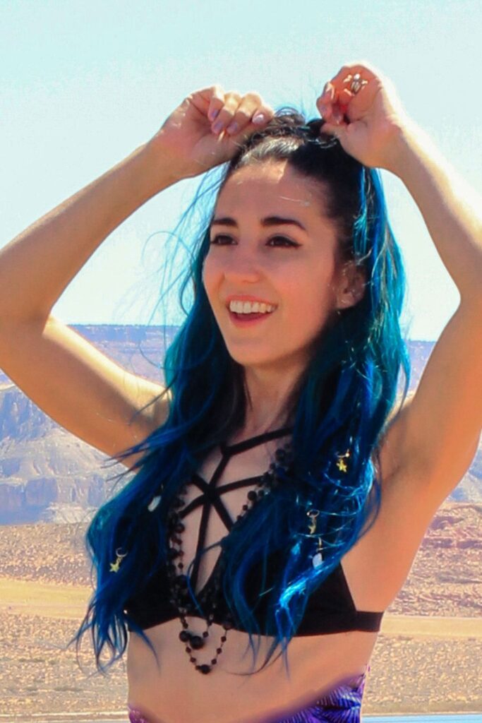 mermaid blue hair - dark blue