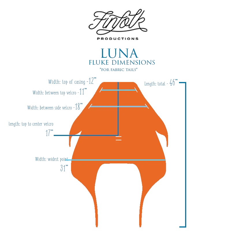 Finfolk Productions Luna Fluke Dimensions - Mermaid Tail Makers
