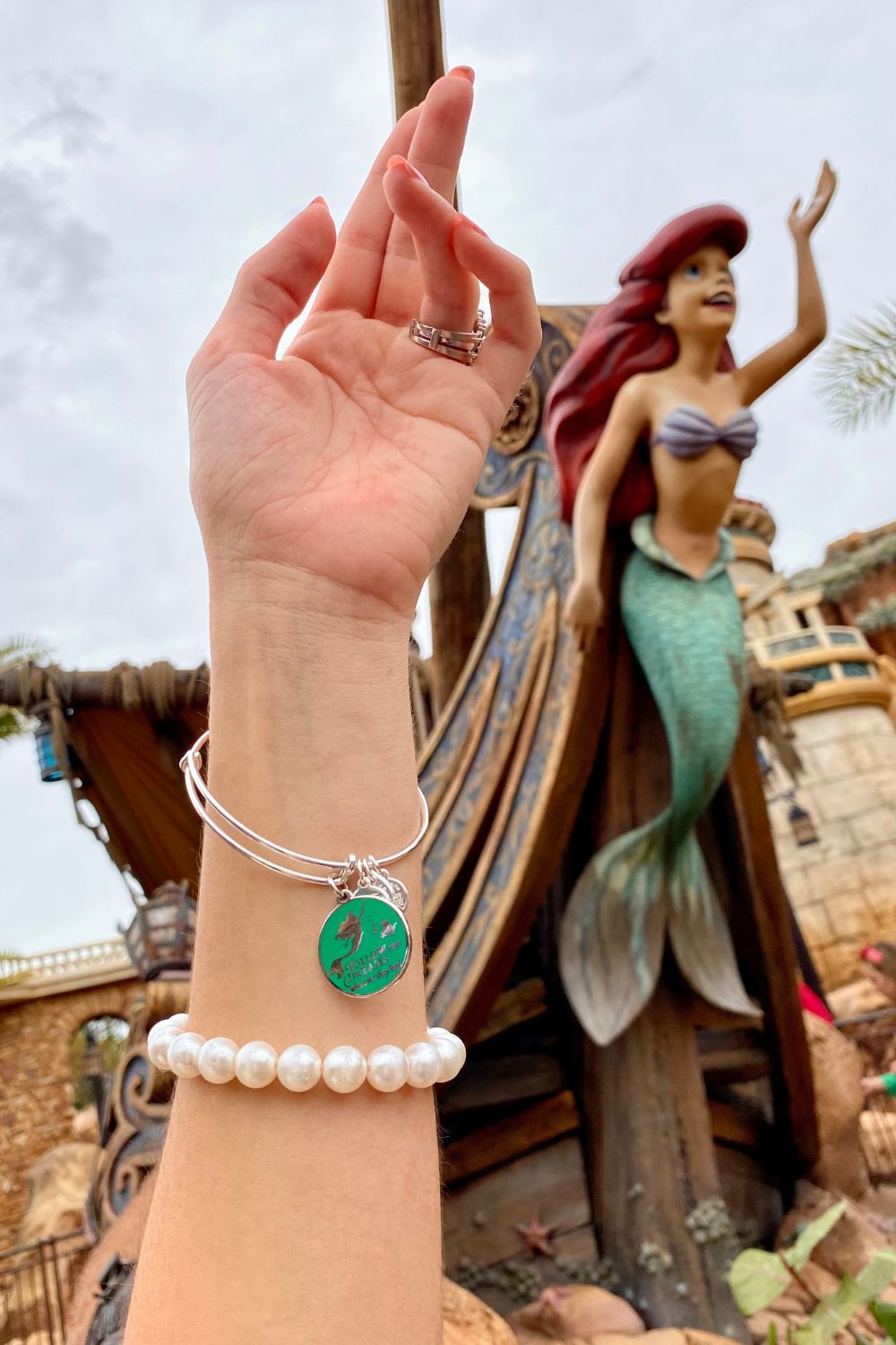 Ariel Bracelet by Alex and Ani - Worn by Mermaid Jules in front of the little mermaid ride at Walt Disney World.