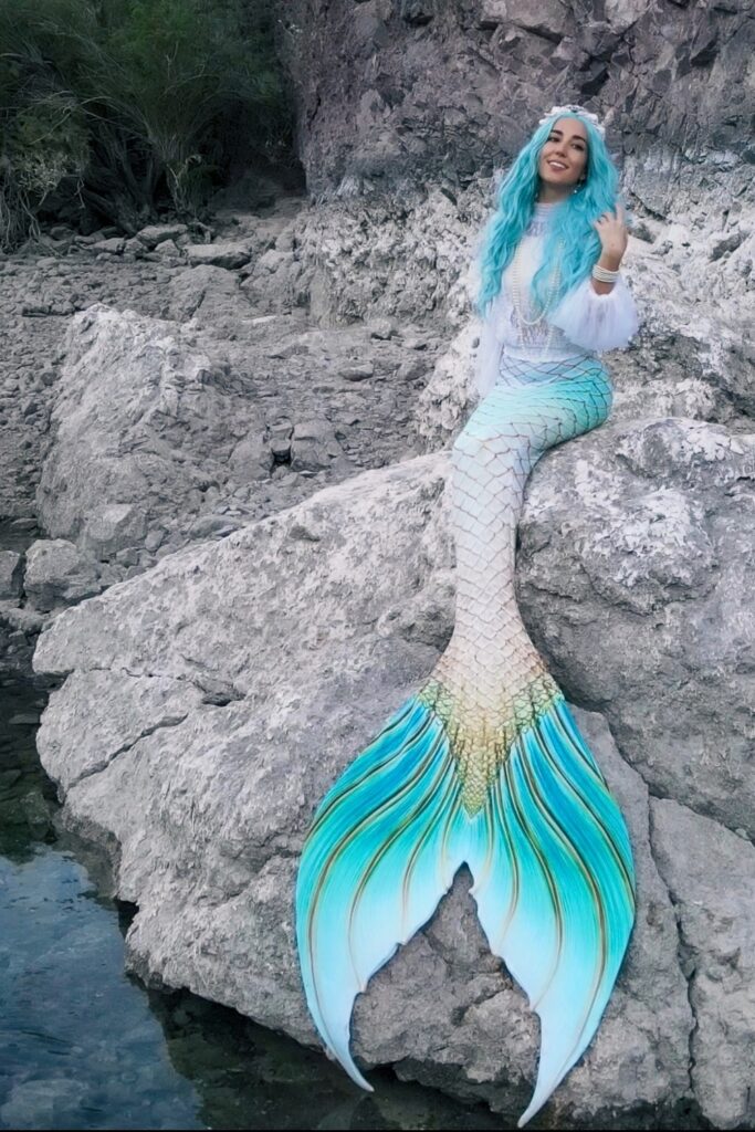 Mermaid Jules models the "Birth of Venus" Signature Mermaid Tail by Finfolk Productions