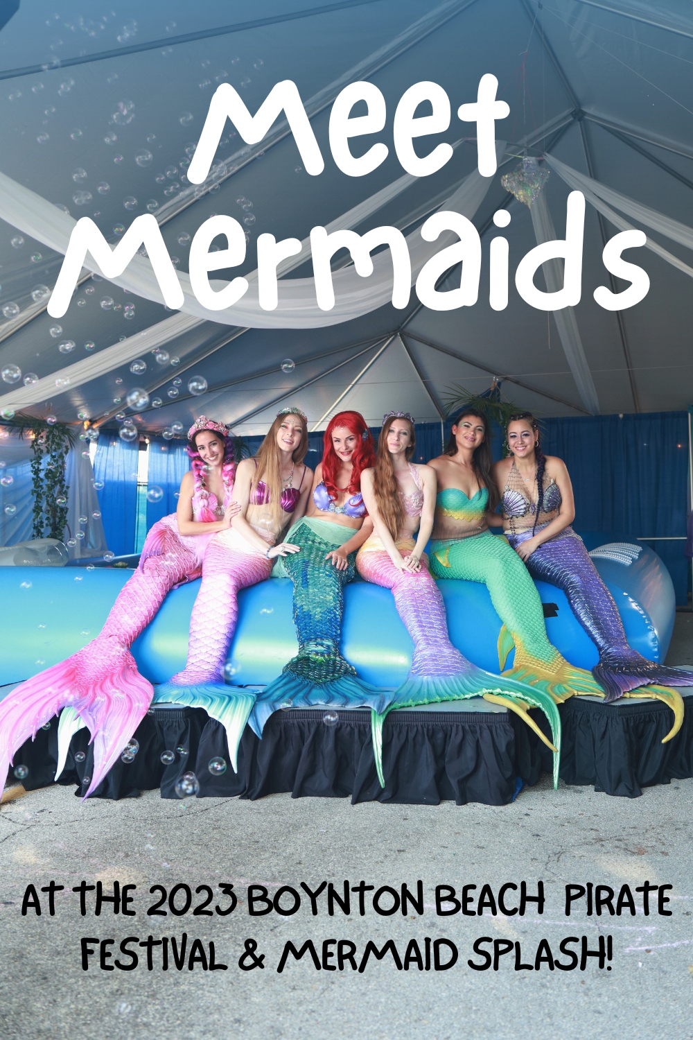 Meet Mermaid Jules & her merbesties at the 2023 Boynton Beach Haunted Pirate Fest & Mermaid Splash