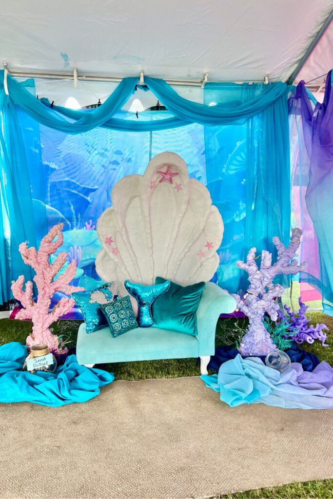 Mermaid Throne for a mermaid festival photo op