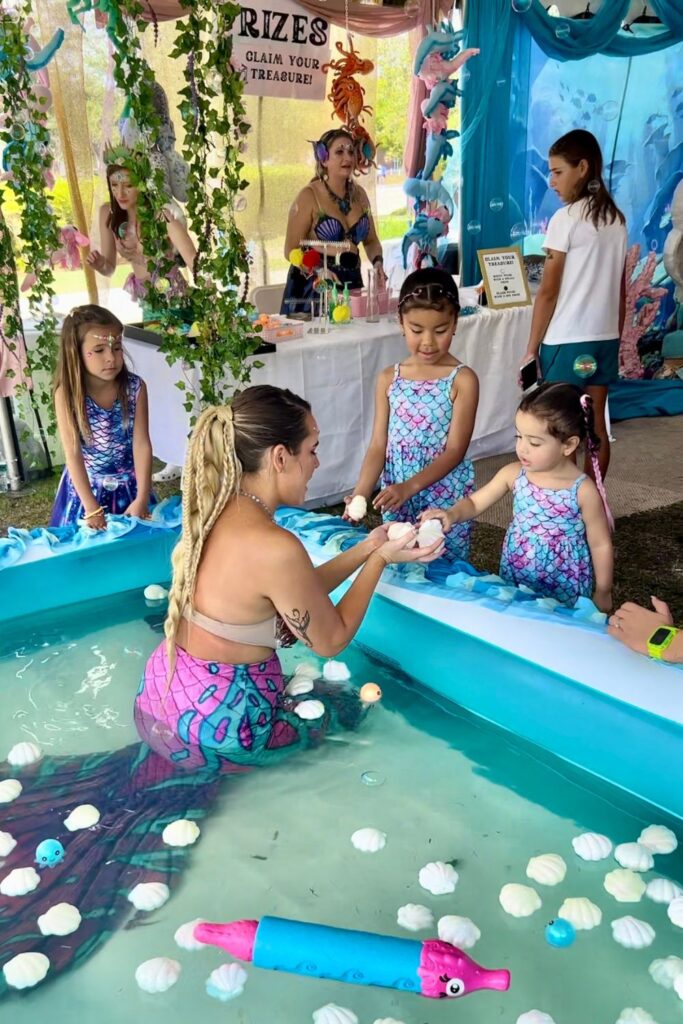 mermaid pool games at boynton beach pirate festival