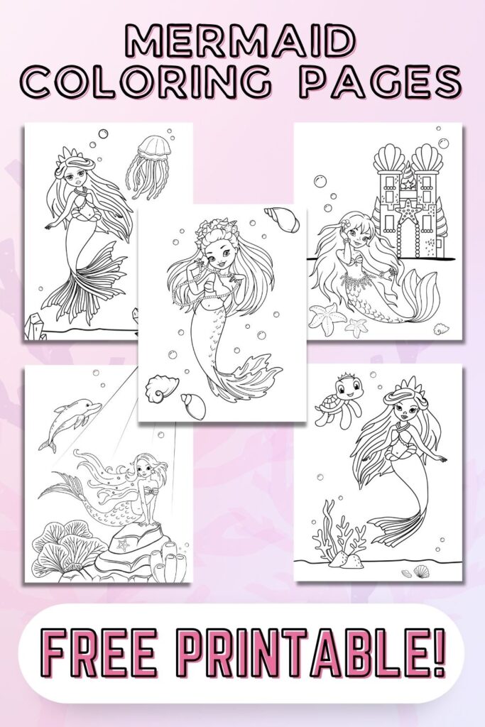 Mermaid Coloring Pages - Free Printables!