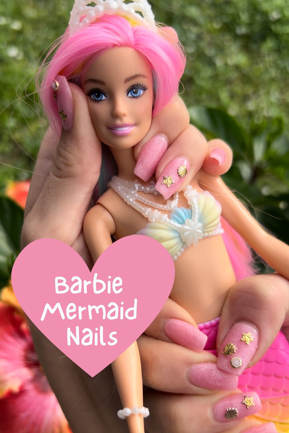 Barbie Mermaid Nails - DIY Nail Art
