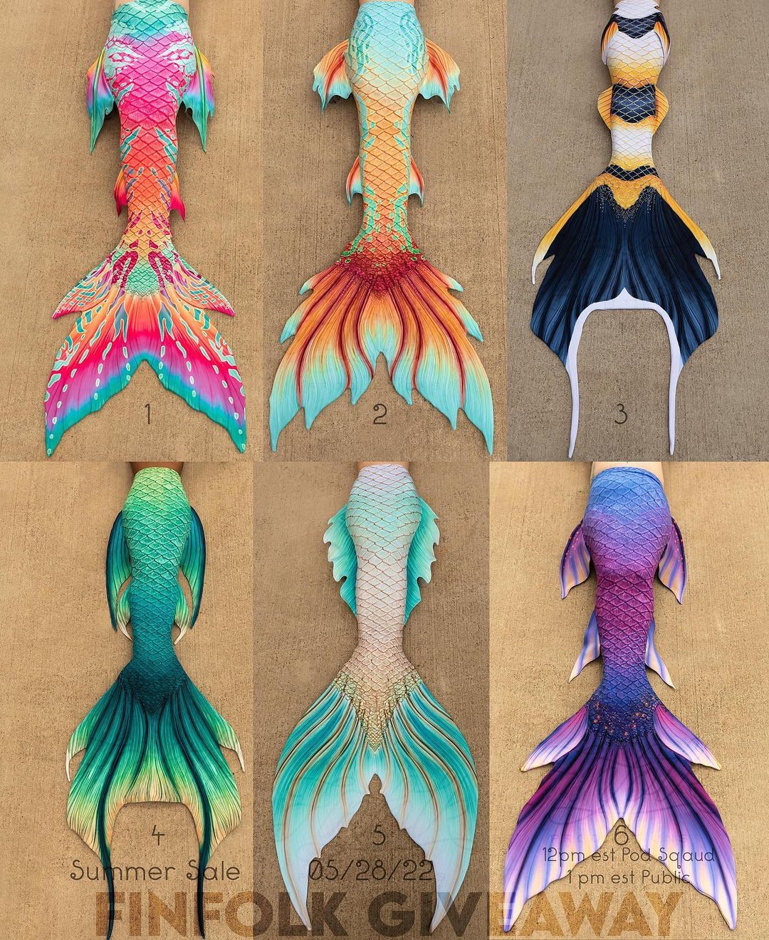 Finfolk's Summer 2022 Mermaid Tail Designs