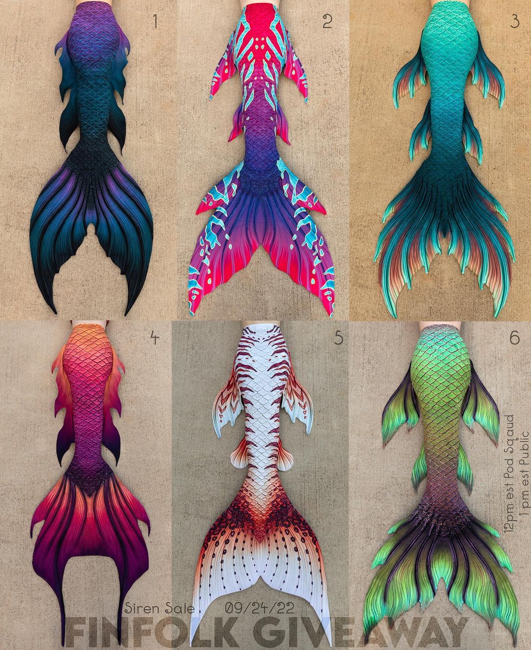 Finfolk Production's Siren Sale 2022 - Realistic Fabric Mermaid tail collection