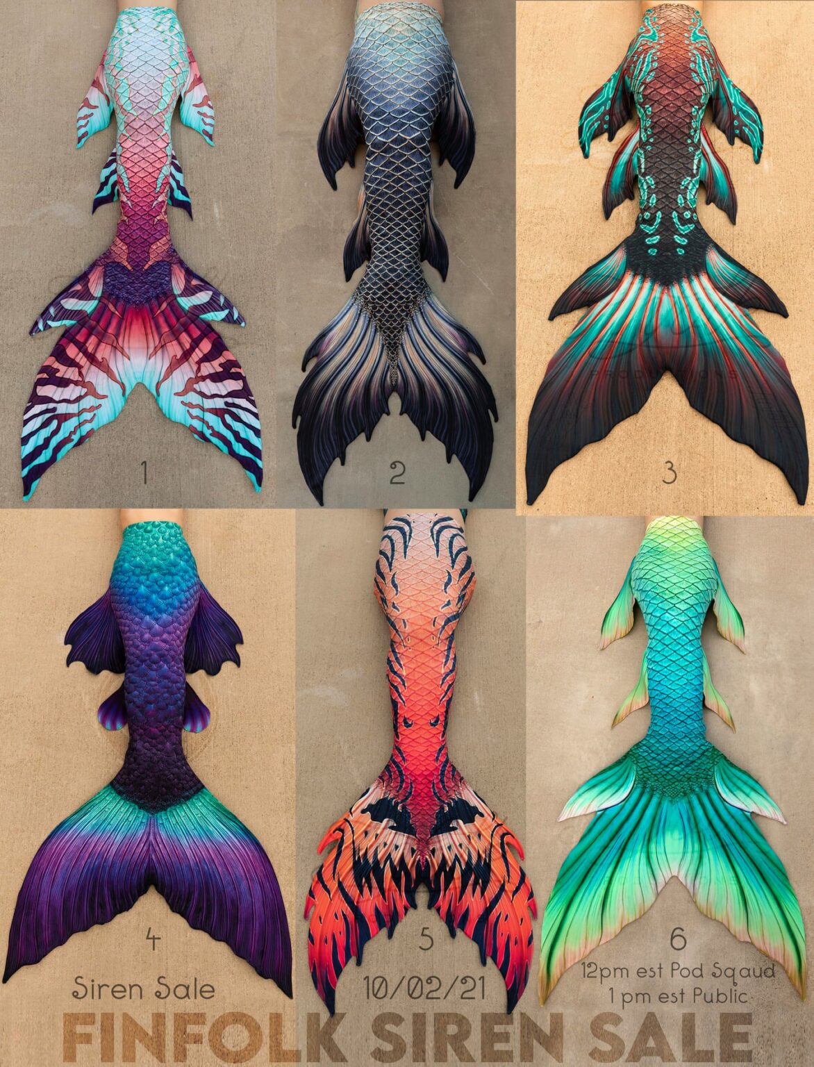 Every Finfolk Productions fabric mermaid tail ever released