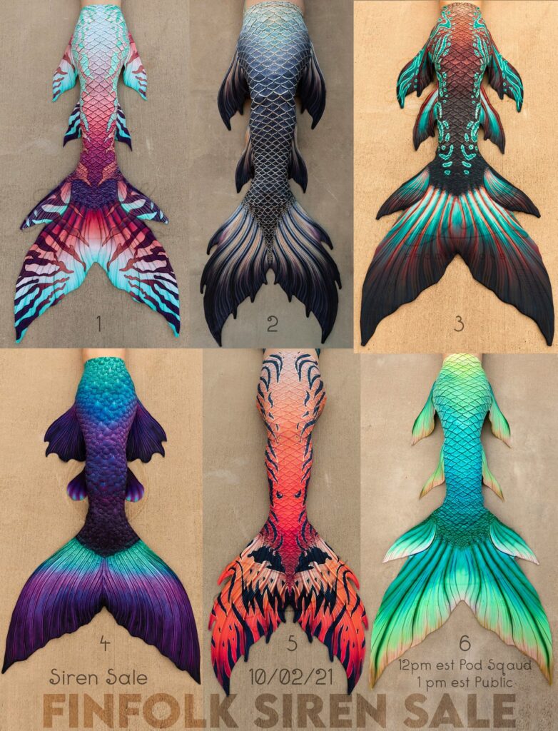 Finfolk siren sale fabric mermaid tail designs