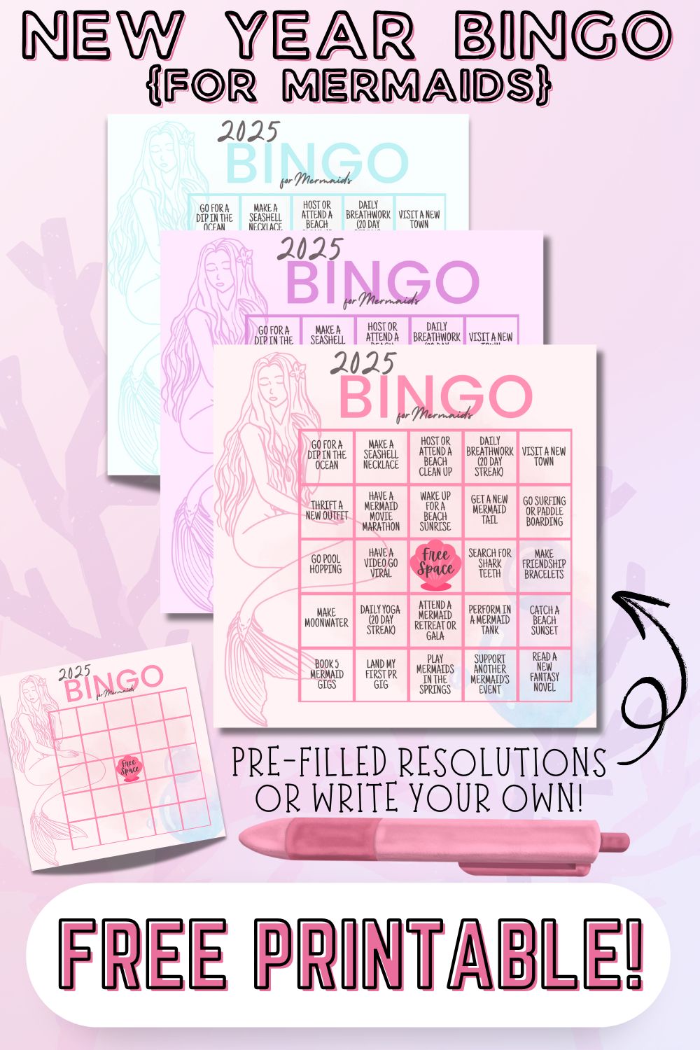 2025 Bingo for Mermaids