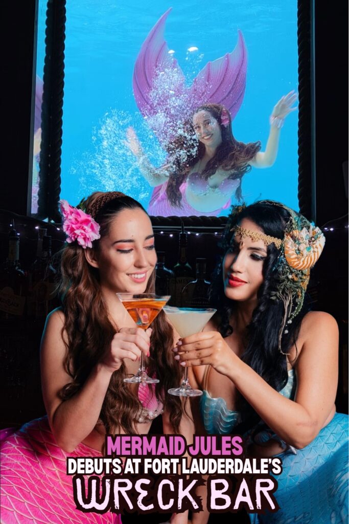 New for me, Iconic for Fort Lauderdale! Now you can catch your favorite pink mermaid swimming in The Wreck Bar’s classic underwater mermaid shows!